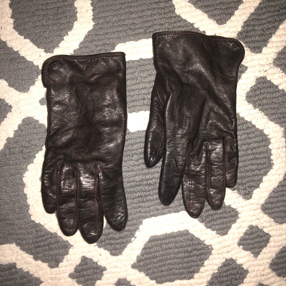 Black Leather Gloves